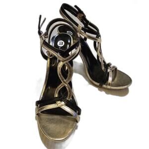 Michael Antonio Gold and Black Heels 8.5